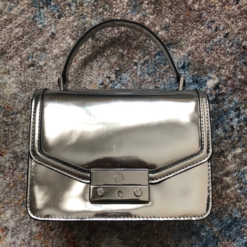 Tory Burch Metallic Mini Top-Handle Satchel